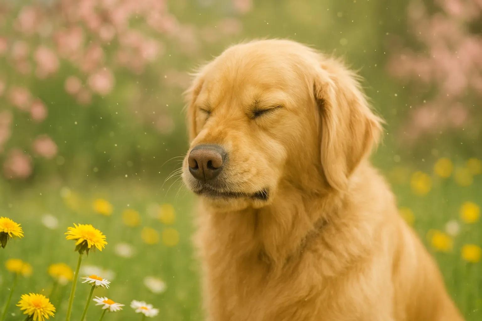 Allergie au pollen chez le chien : symptômes, causes et solutions