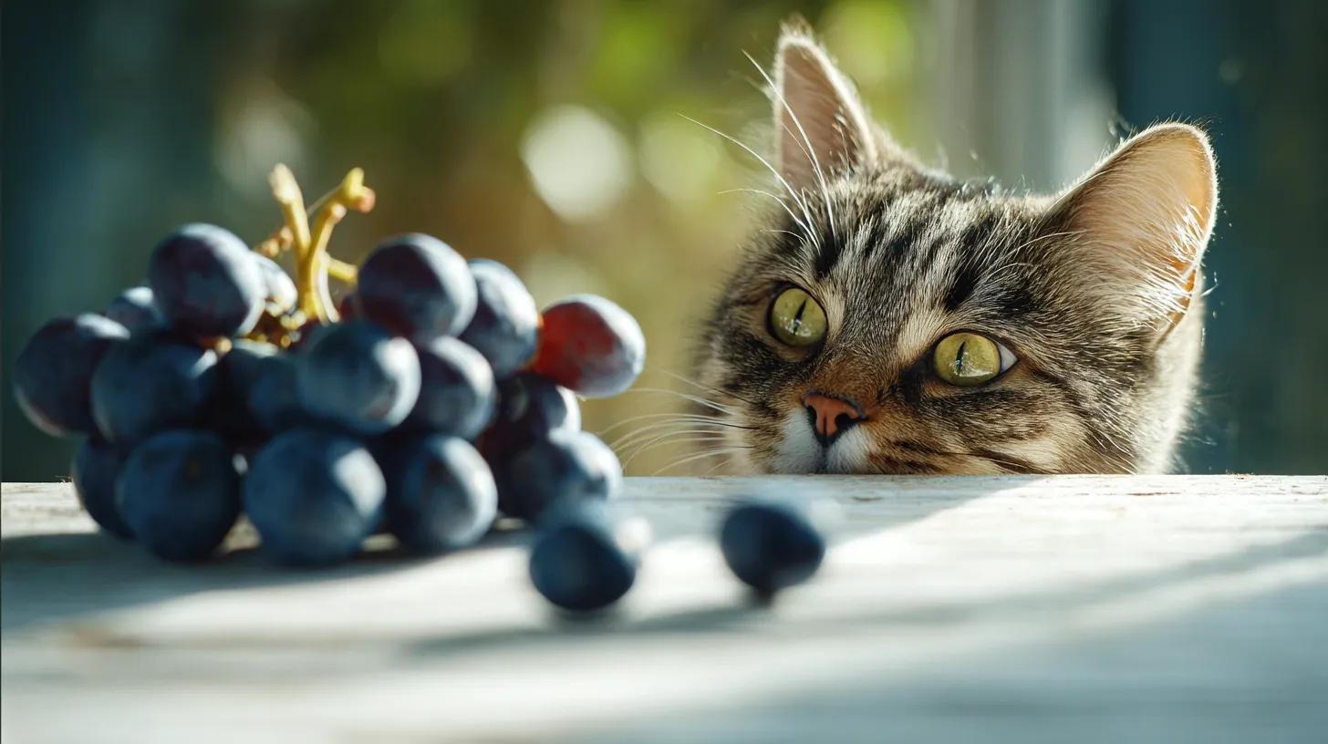 Mon chat a mangé du raisin : est-ce dangereux ?